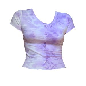 Tie Dye Lettuce Cut Top